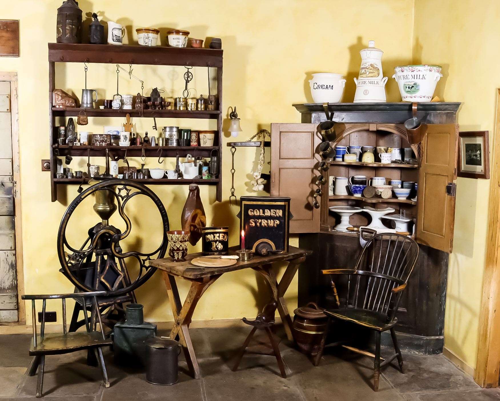A corner of Annie Marchant's kitchen in Wingham, showing some of the objects in the auction. Picture: Canterbury Auction Galleries
