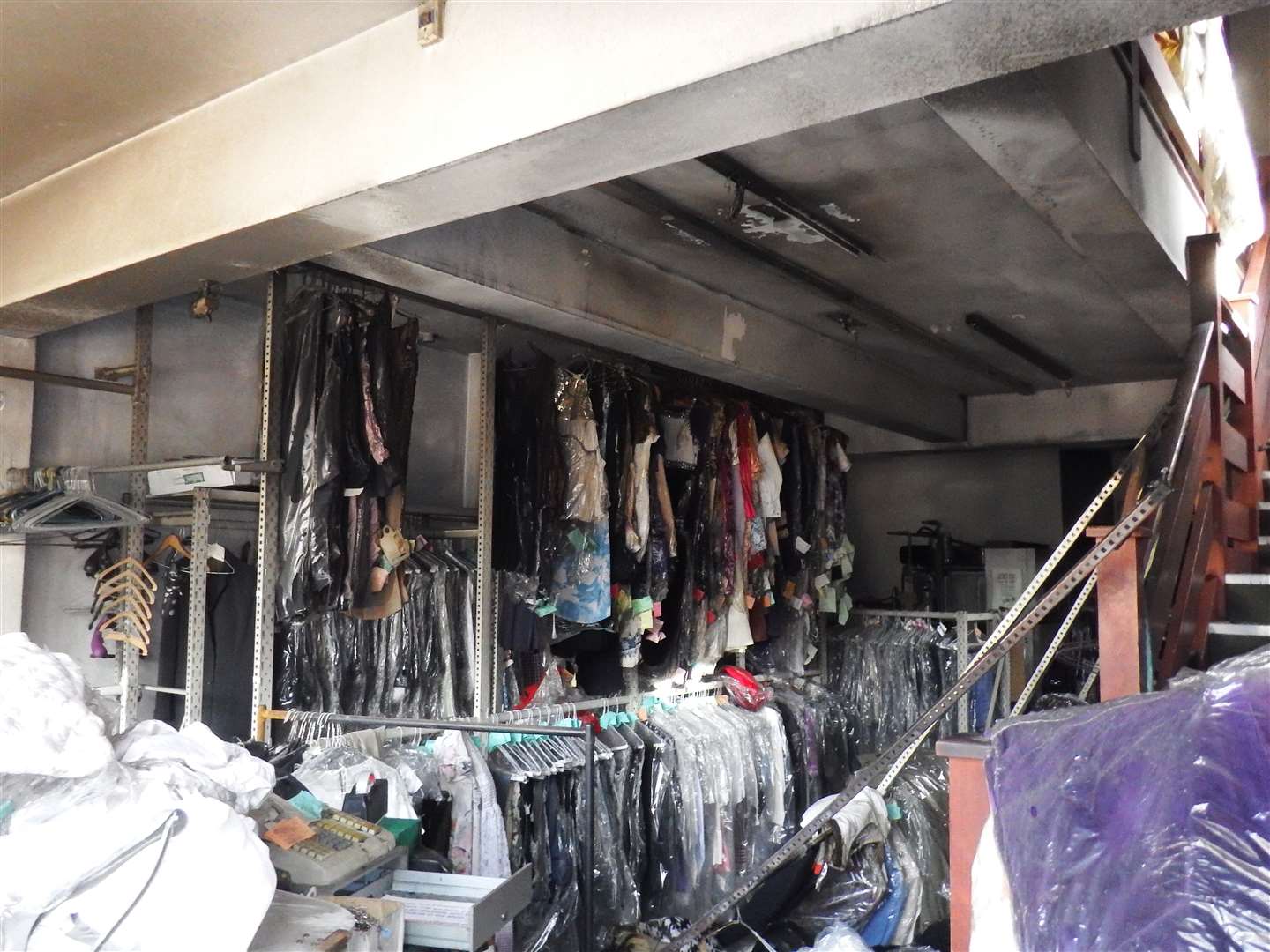 Damage to the business after the fire which gutted the business in New Street in April 2018 (7838066)