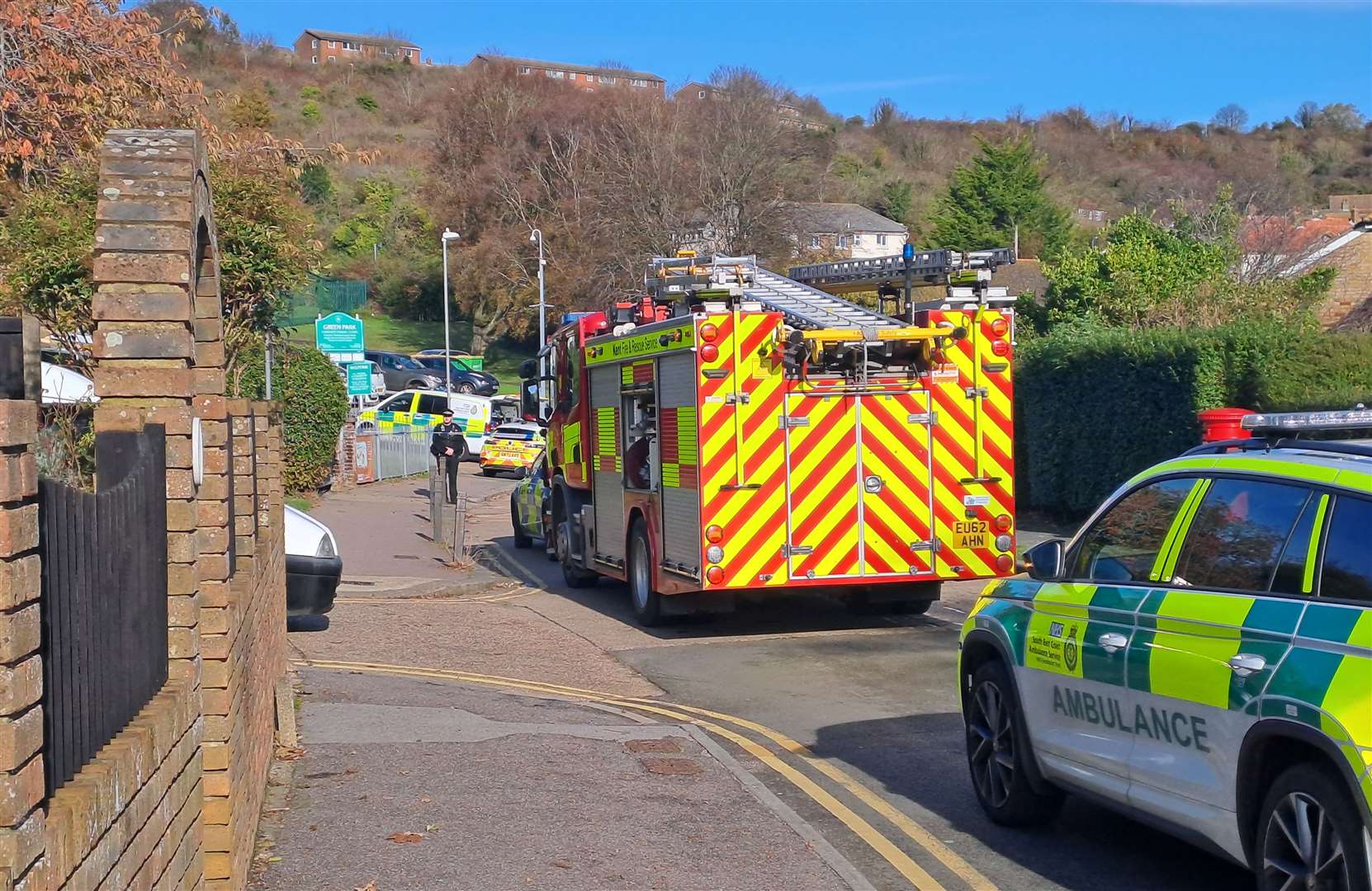 Emergency crews were outside Green Park Community Primary School in Dover