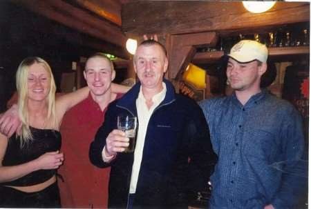 Jason Ryan (right) with his sister Tracy, brother Westley and dad Robert