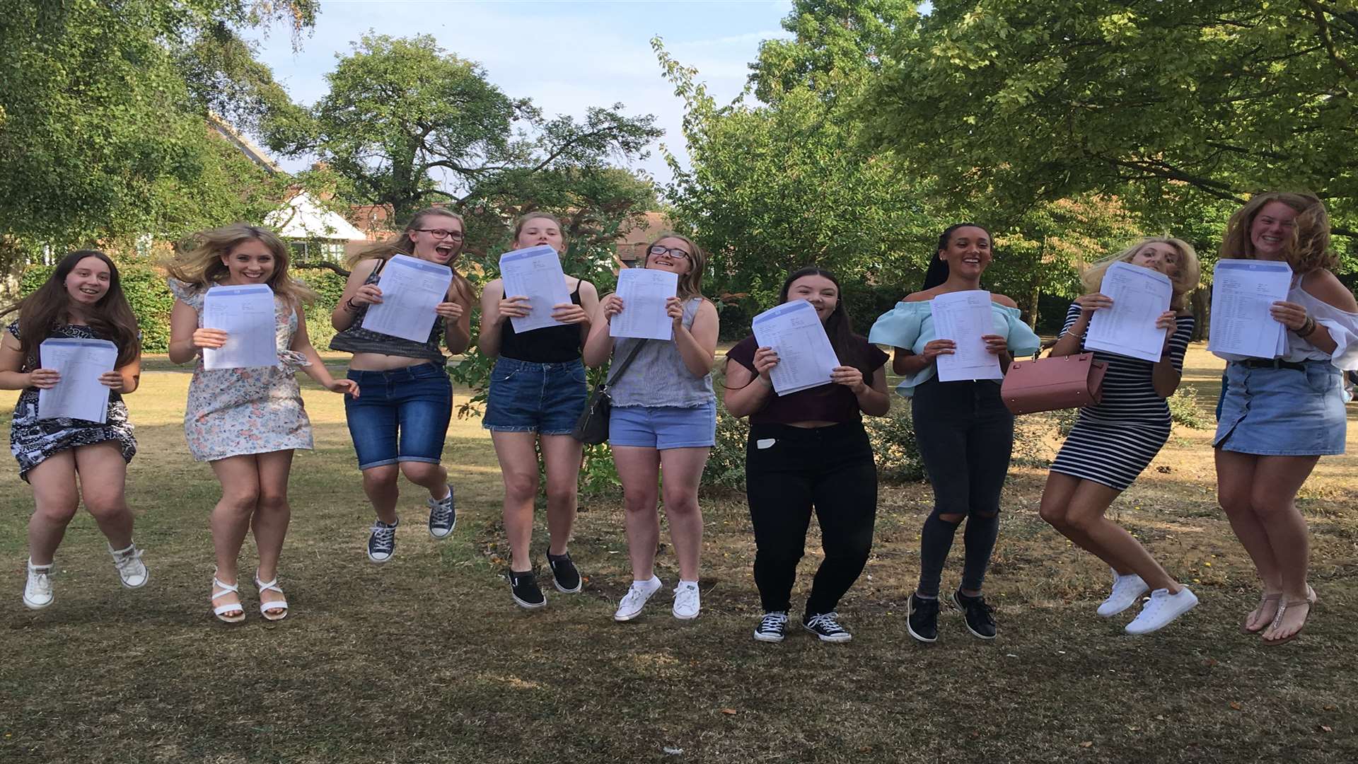Highsted Grammar School students celebrate their GCSE results