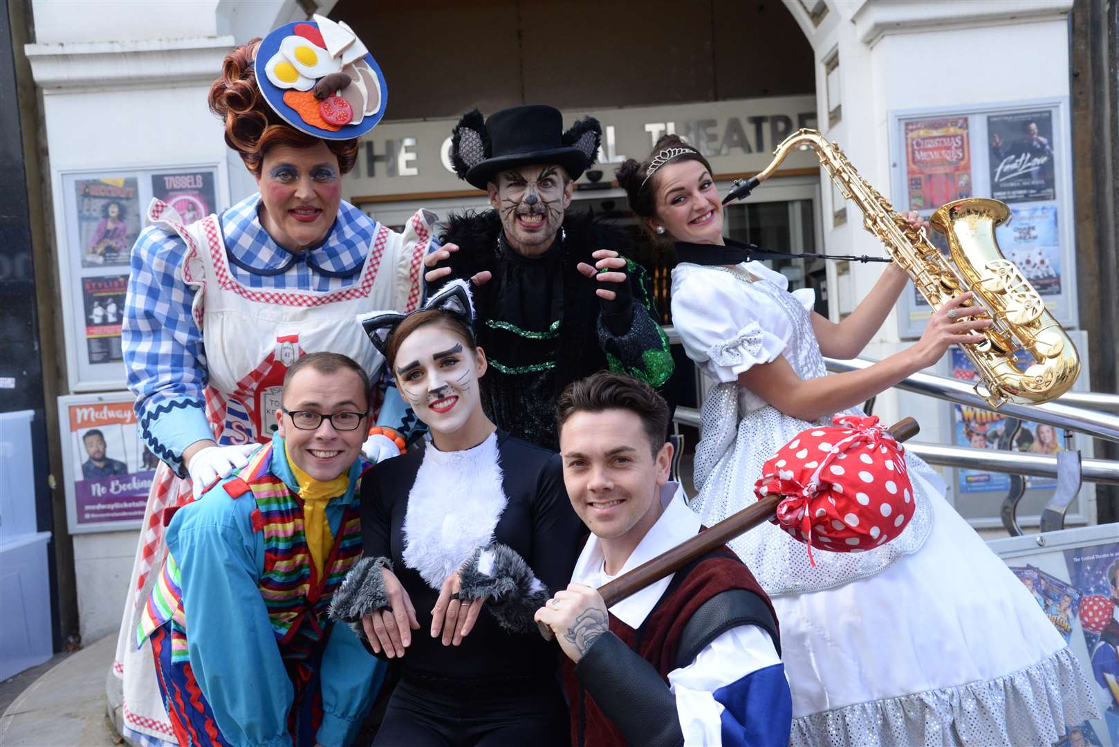 The cast of Dick Whittington at the Central Theatre, Chatham. Picture: Chris Davey. (4031548)