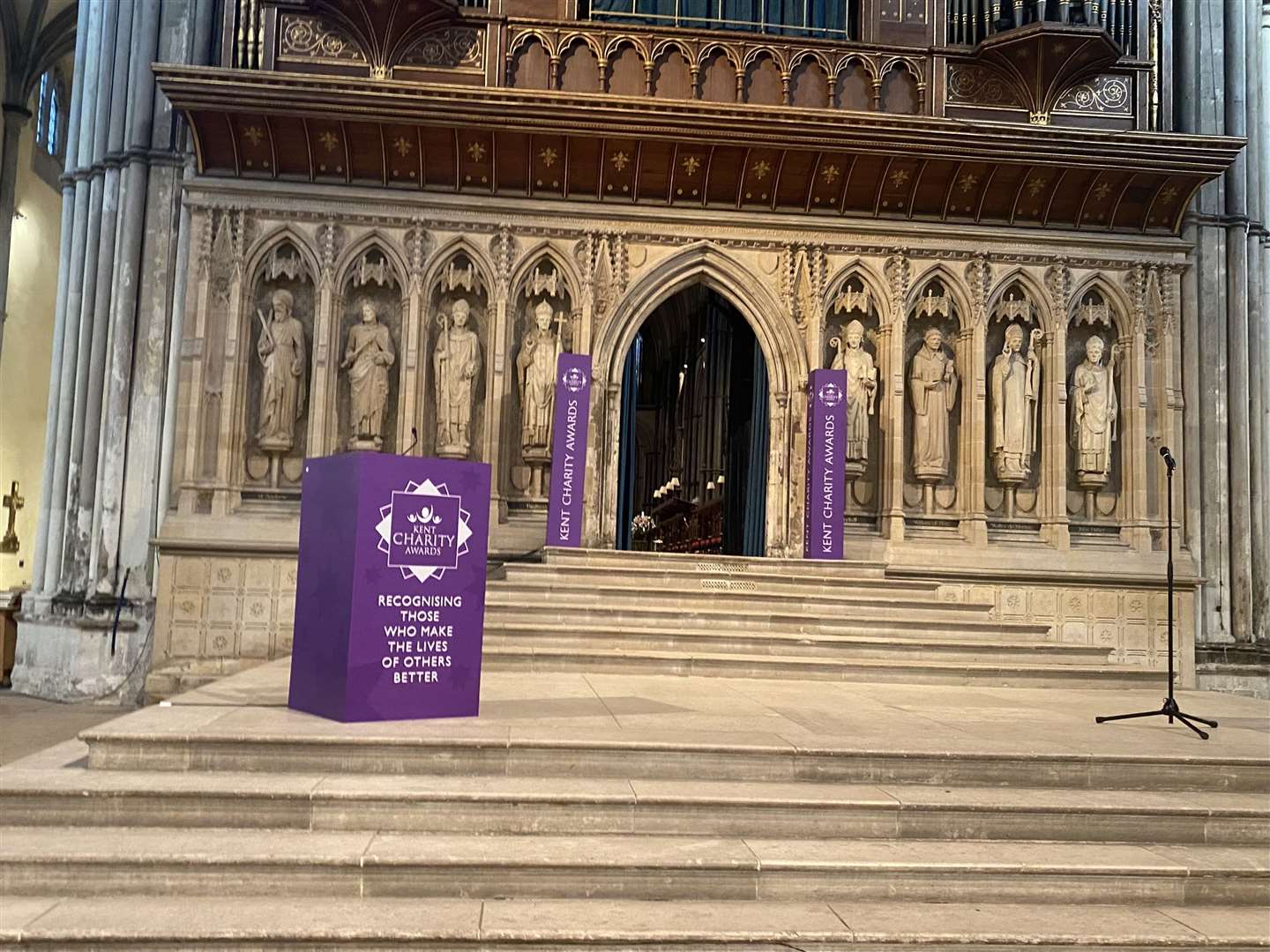 The Kent Charity Awards were safely hosted inside Rochester Cathedral