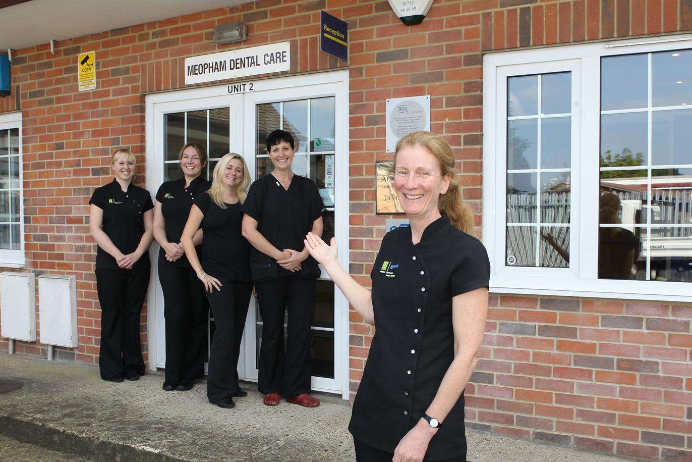 Owner Alison Mellor with staff at Meopham Dental Care