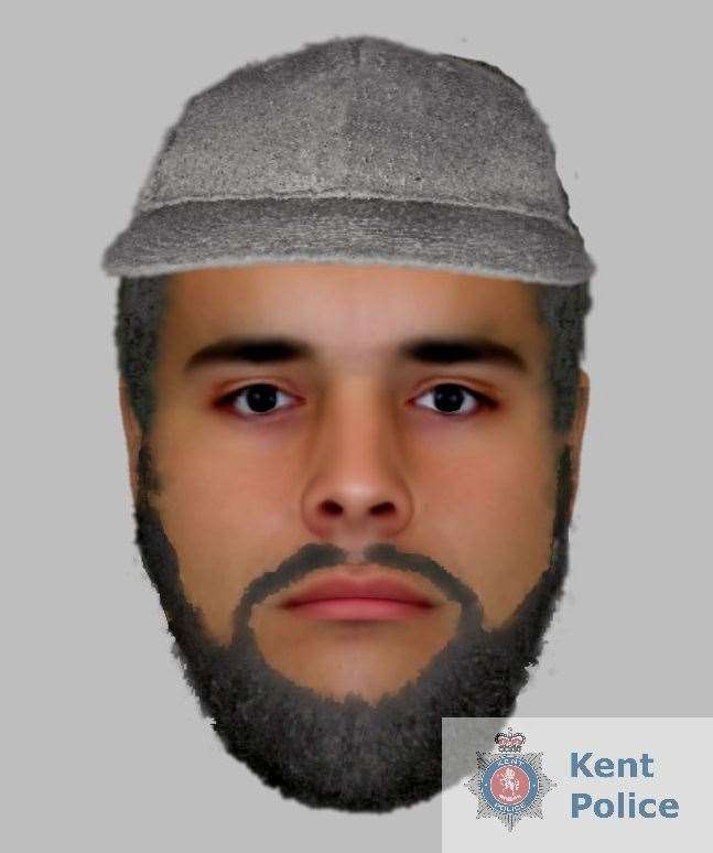 An E-fit of the man Police want to speak to. Photo: Kent Police