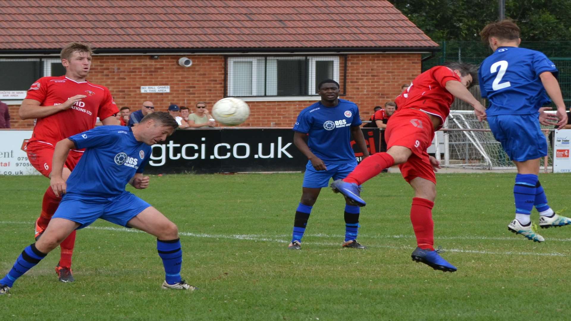 Blair in action against Greenwich Borough Picture: Alan Coomes