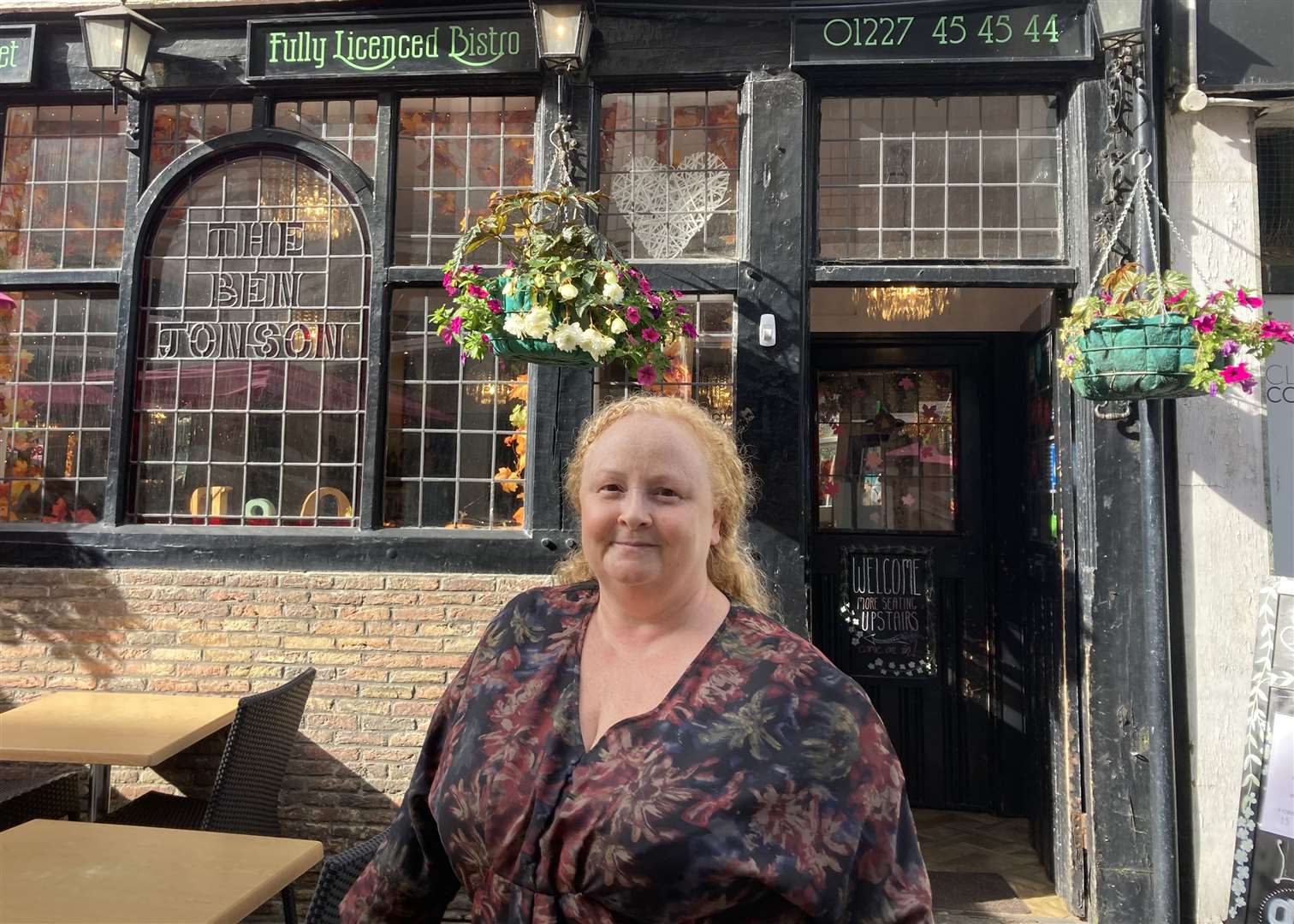 Sarah Wren, the owner of Oscar and Bentleys in Guildhall Street, Canterbury, thinks the Christmas lights are "vital" to her business