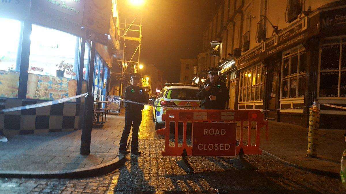 Police cordoned off streets in Ramsgate. Picture: @DolonRaushan