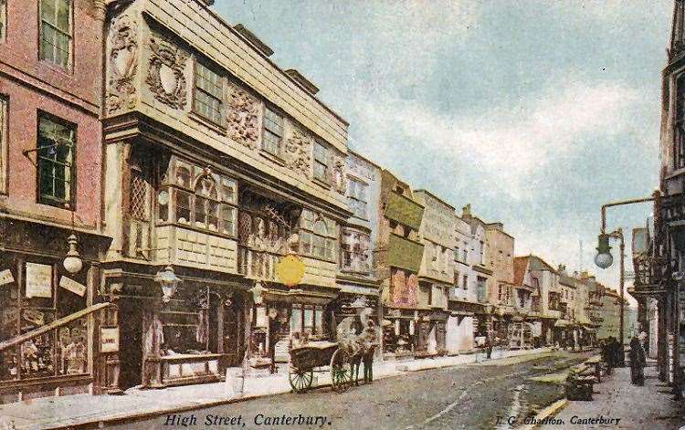The Old Crown - blue building, centre - in 1905. Picture: Rory Kehoe