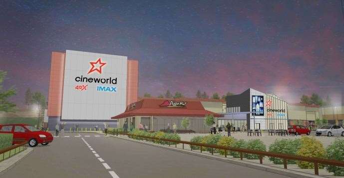 The new IMAX and 4DX screens will go behind Pizza Hut at Ashford's Cineworld
