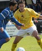 ON TRIAL: Chris McPhee (right) in action for Ebbsfleet United. Picture: DAVID ANTHONY