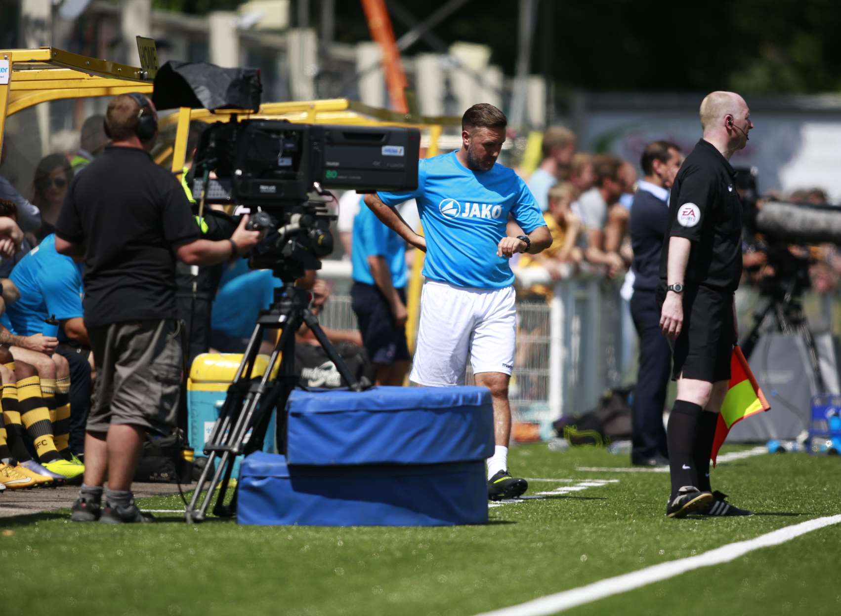 The BT Sport cameras were never far from Jay Saunders Picture: Martin Apps