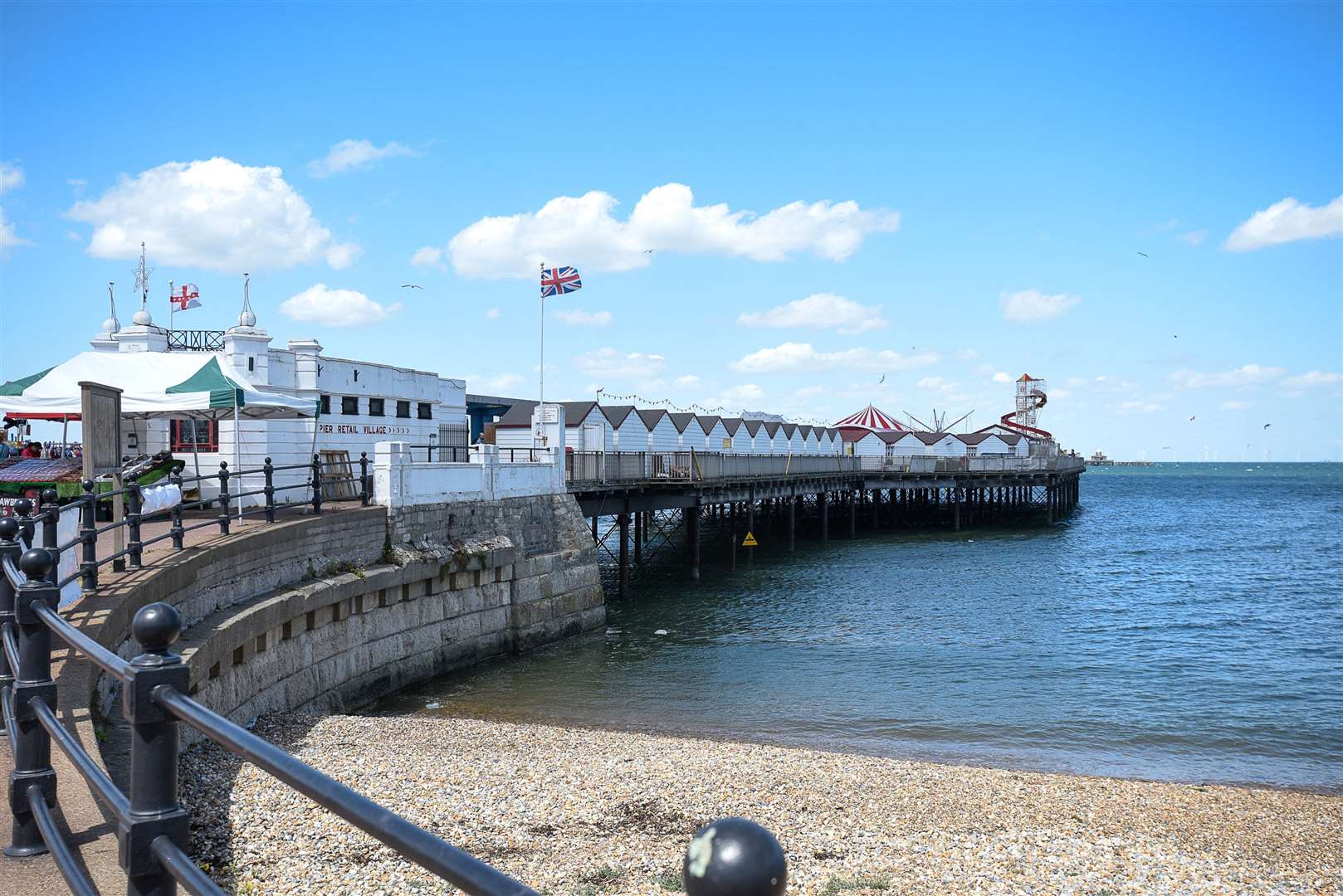 The town's pier is a popular destination for tourists