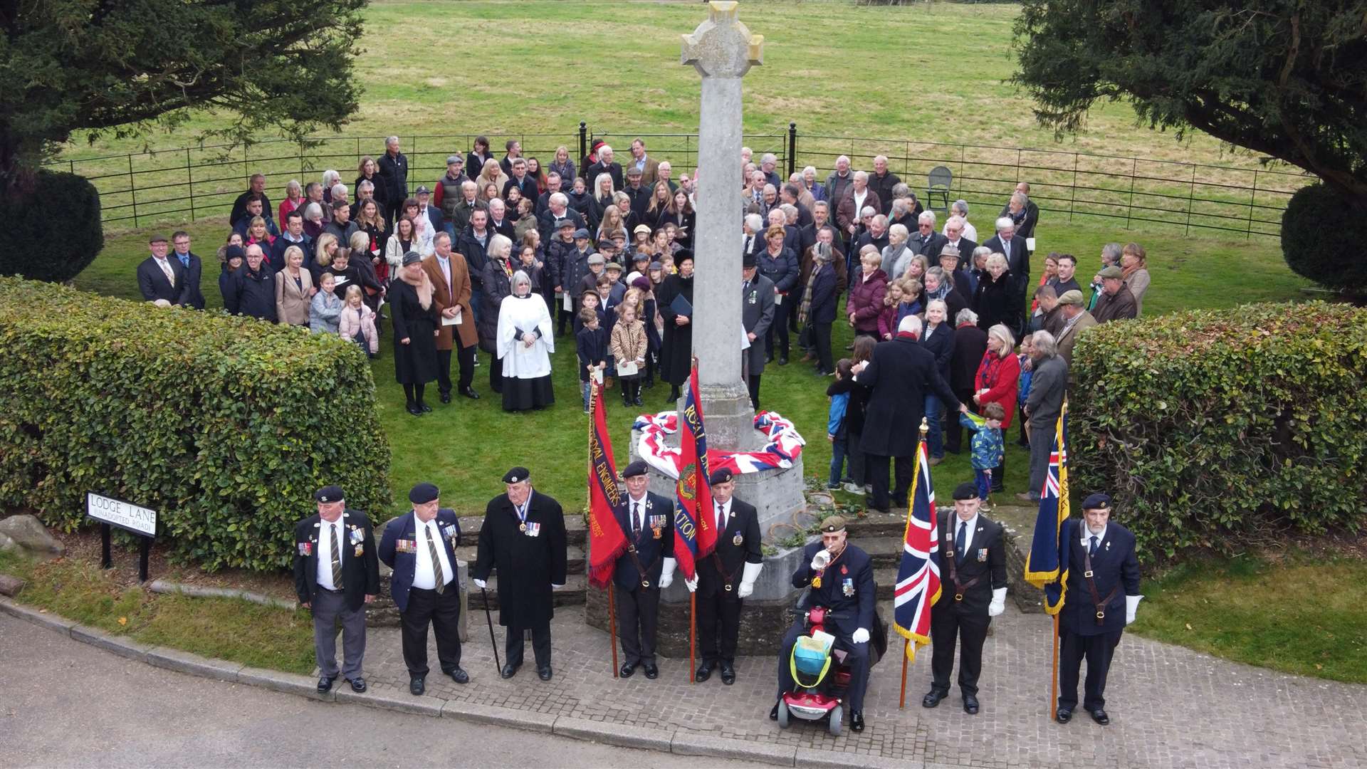 The service commemorated 100 years of Cobham war memorial. Picture: Jason Arthur