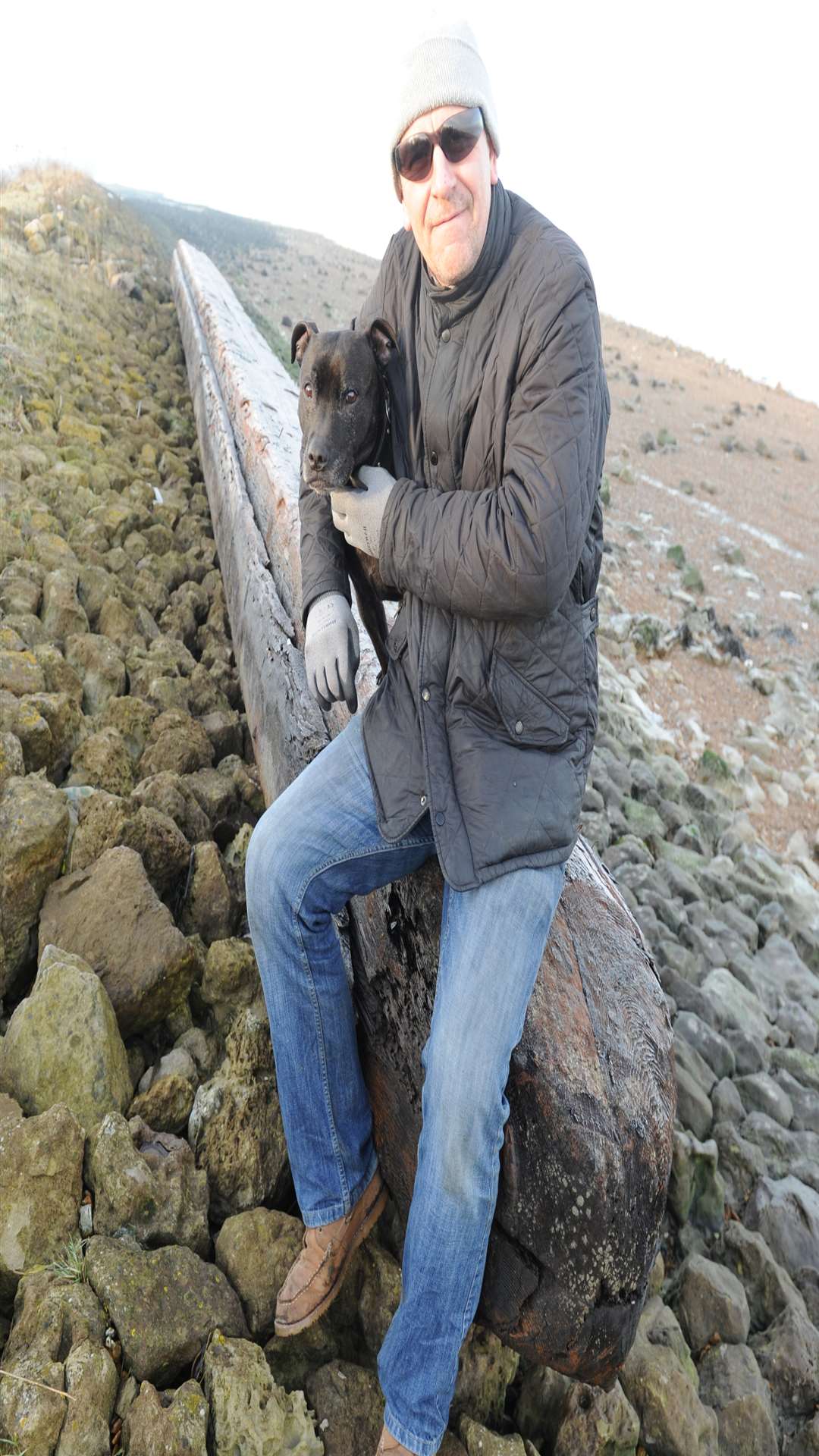 Tug boat engineer Christopher Head has warned this piece of timber poses a risk to shipping