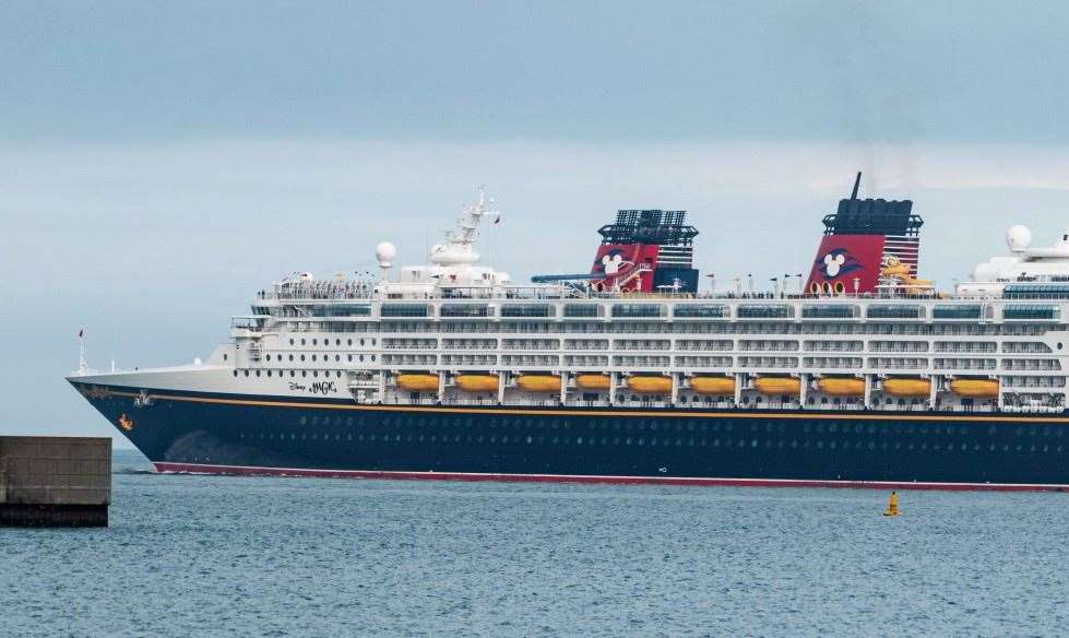 Disney cruise ships made Dover their home during the pandemic. Picture: Greg Esson