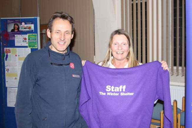 Carl Whitewood, Ramsgate Salvation Army Leader & Julie Nicholson, Thanet Winter Shelter Manager