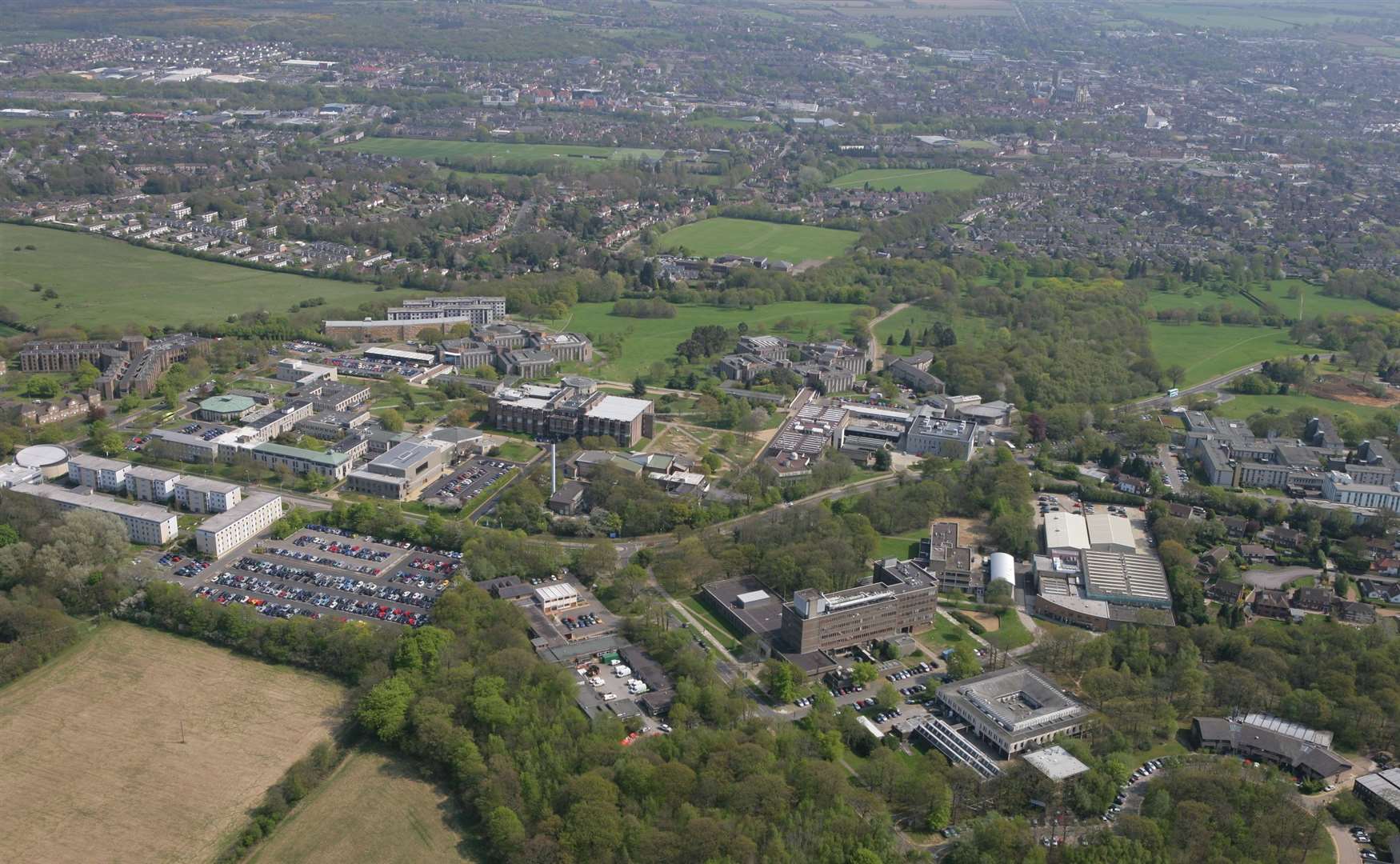 The University of Kent (pictured) recorded 153 new Covid cases in the last seven days