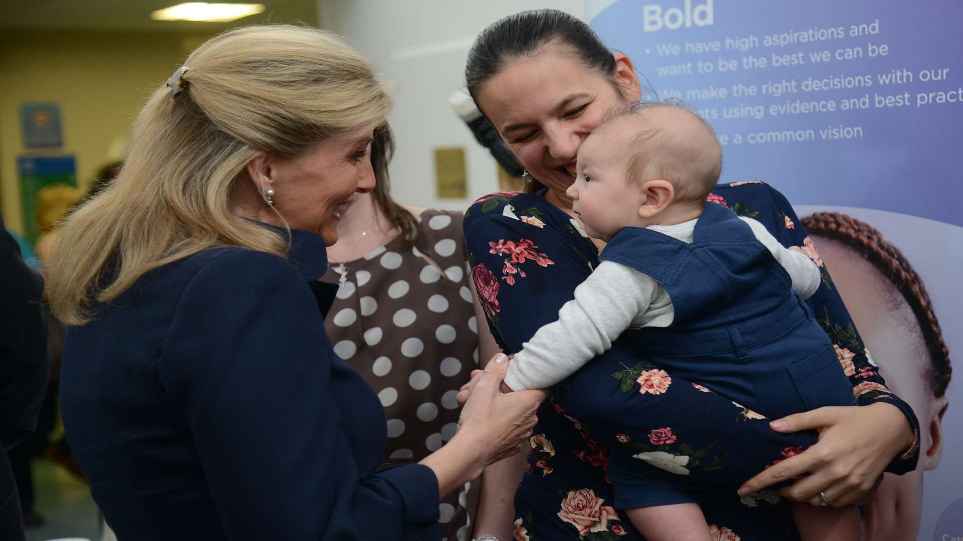 The Countess meets five-month-old Hendrix and Amelia Brightley-Gillett