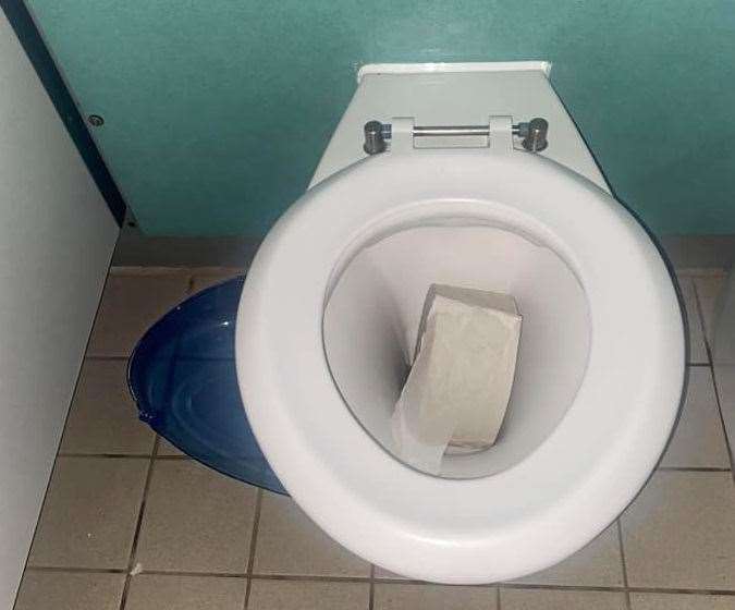 Loo rolls and the dispensers were put down the toilets. Picture: Tenterden Town Council