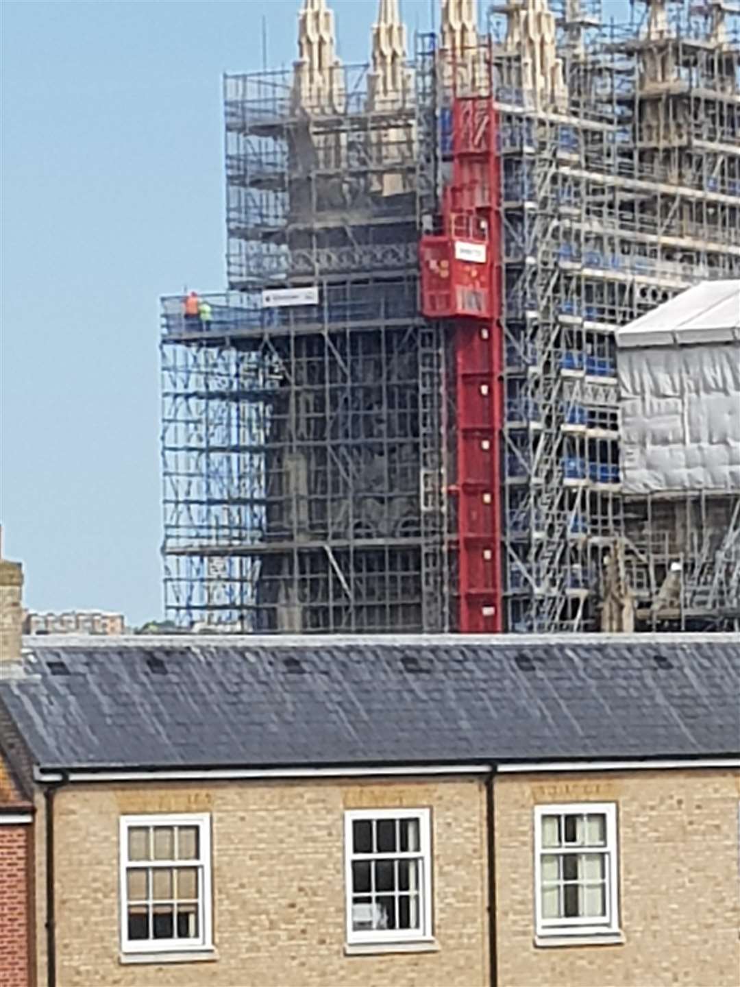 The scaffolding at Canterbury Cathedral. Library picture