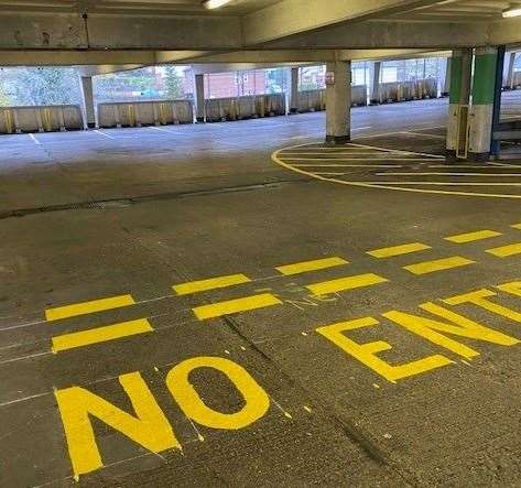 The No Entry sign has been repainted