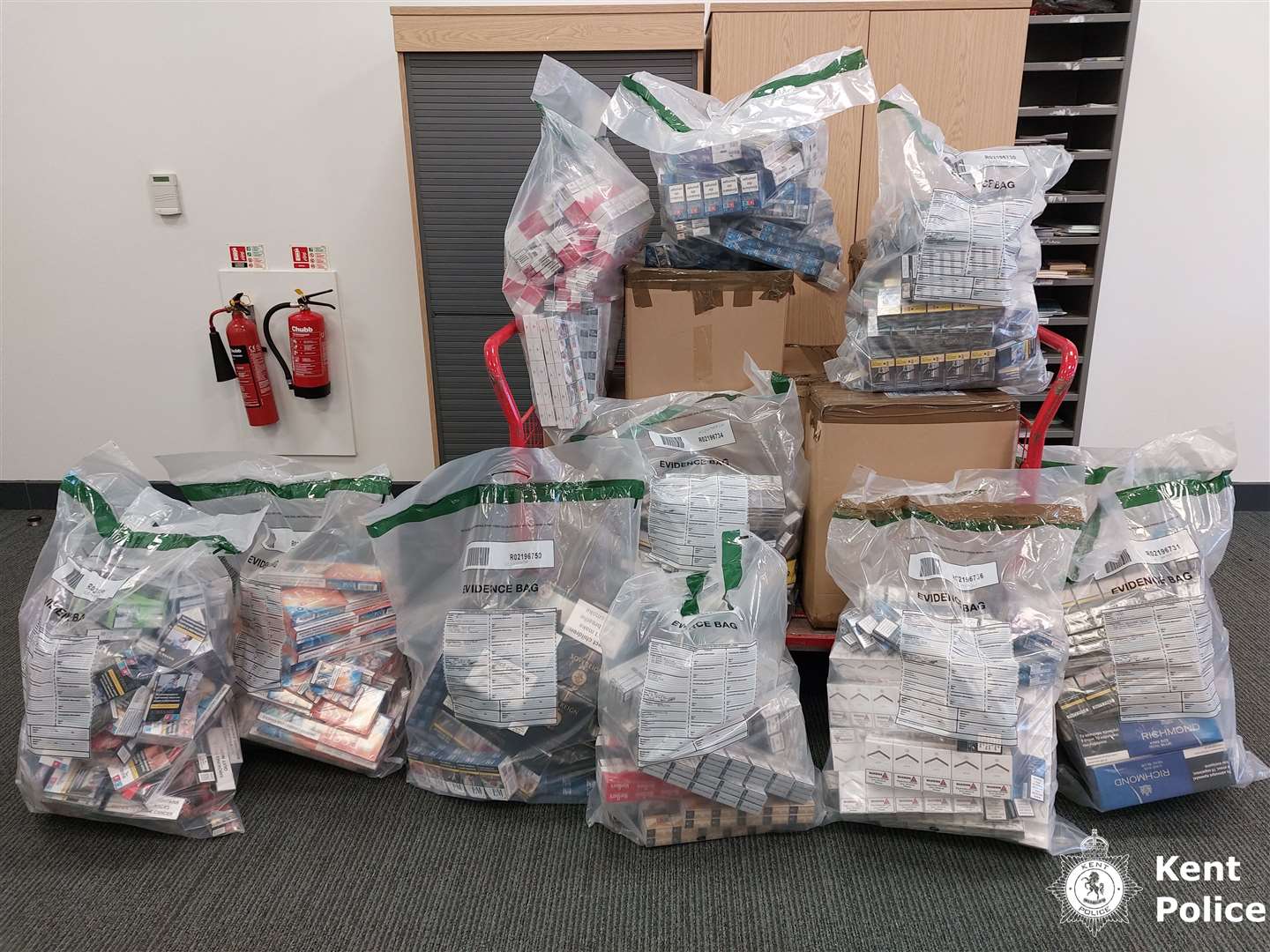 More than 120,000 illegal cigarettes were seized. Picture: Kent Police