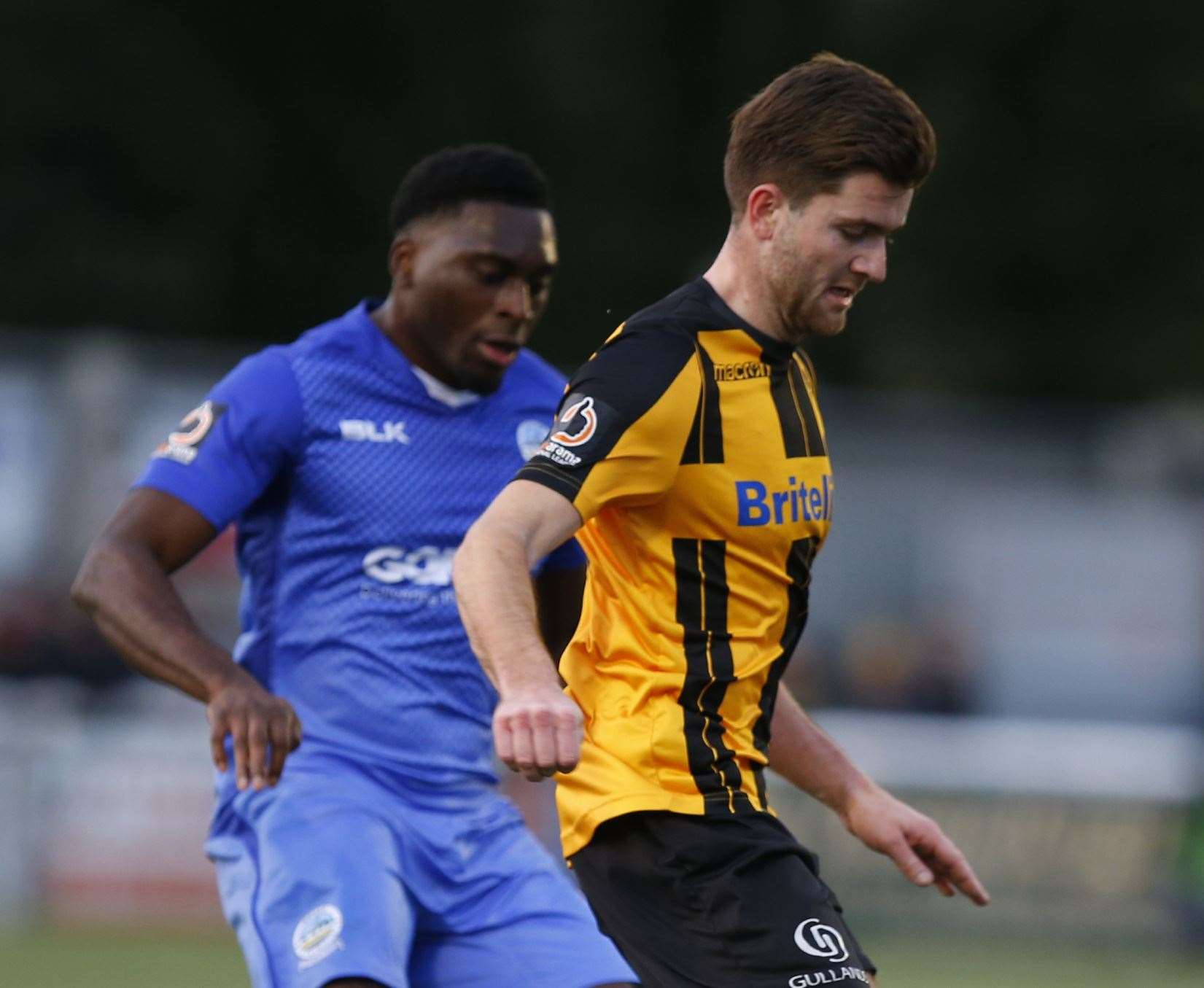 Ollie Muldoon in action for Maidstone against Dover Picture: Andy Jones