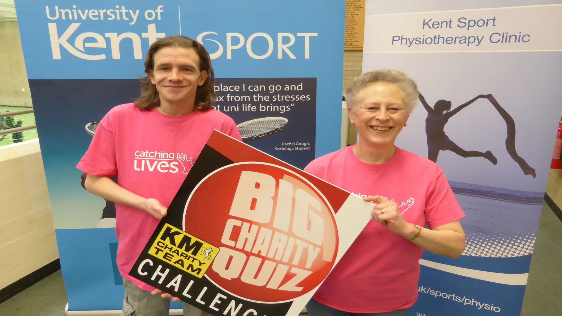 James Duff, trustee, and Ruth Auger, project worker, of homelessness charity Catching Lives which will receive a share of the proceeds from the KM Big Charity Quiz at UKC Sport on Friday, April 24.