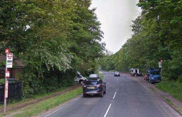 The accident occurred on the A225 Shoreham Road. Pic: Google