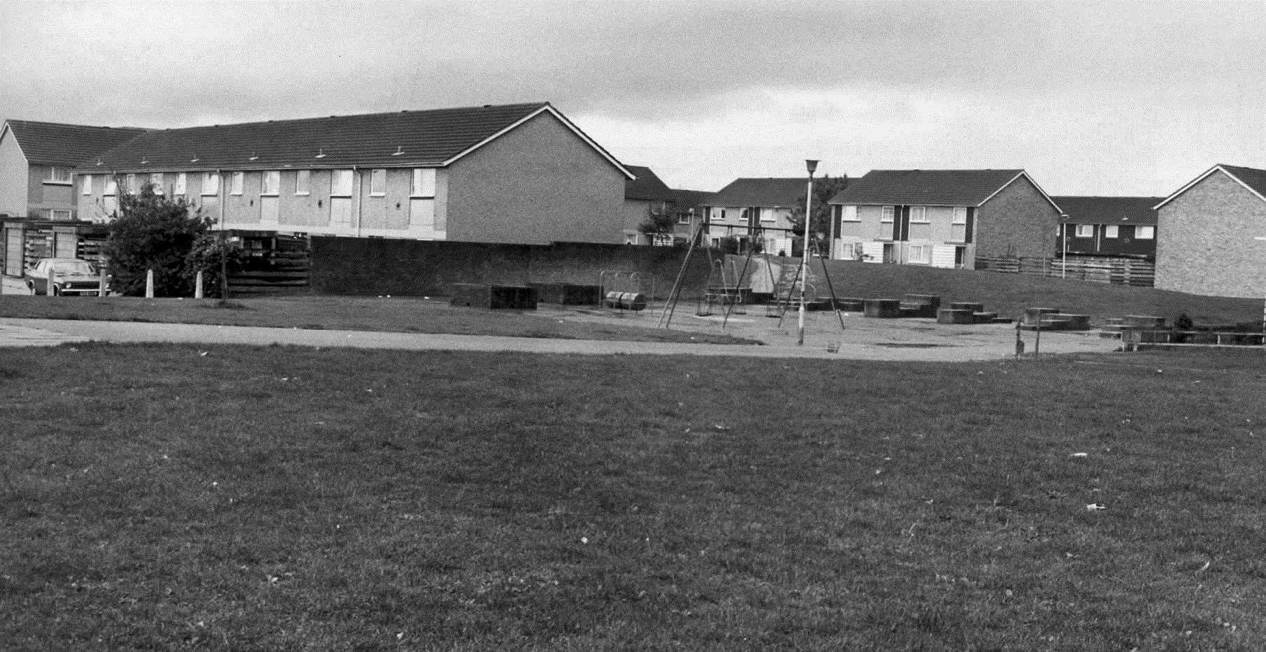 Pictured in October 1982, the estate soon filled up with residents new to Kent