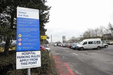 Parking at the William Harvey Hospital in Ashford