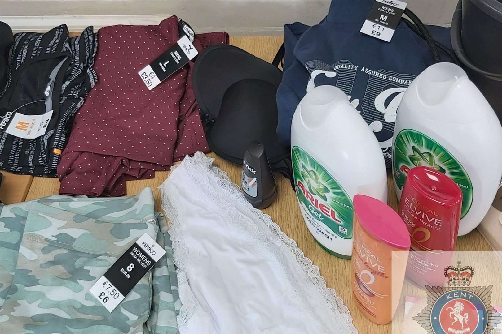 Clothing and a host of other items were found
