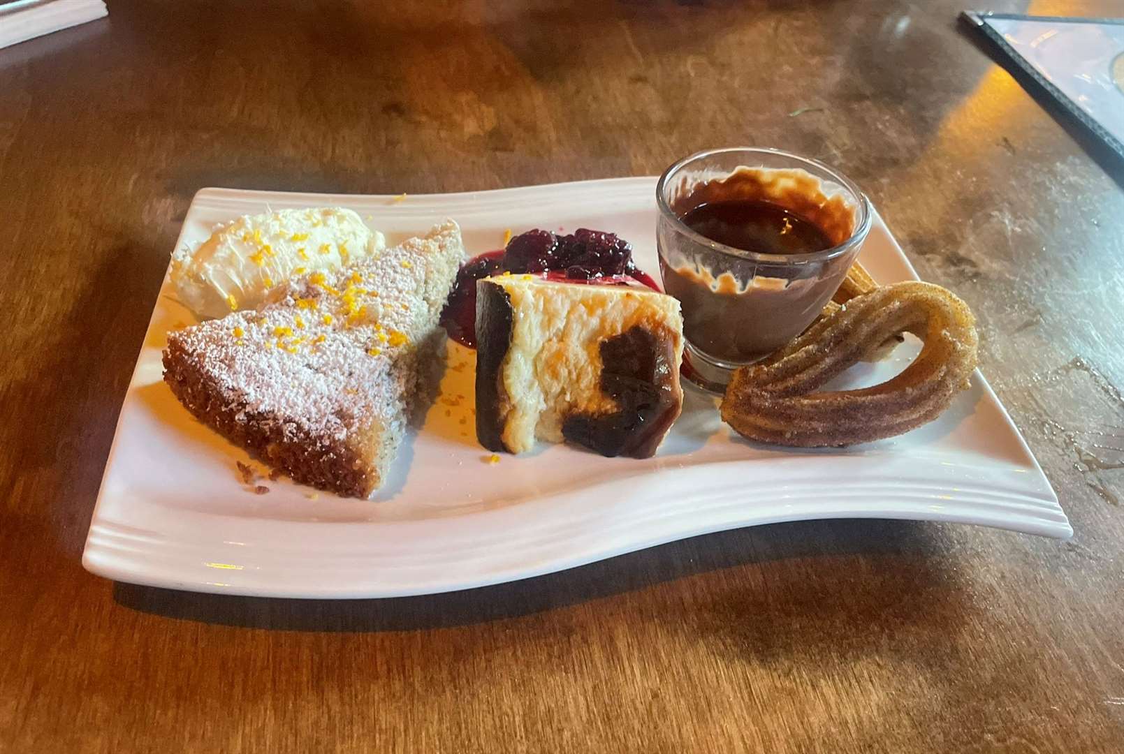 Three deserts on one plate... yes please