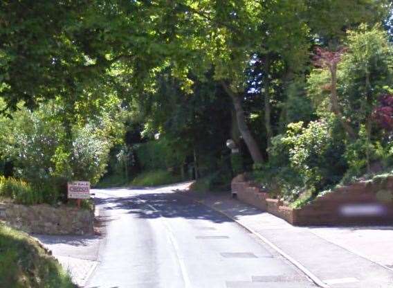 The accident happened in School Road, Hythe. Picture: Google.