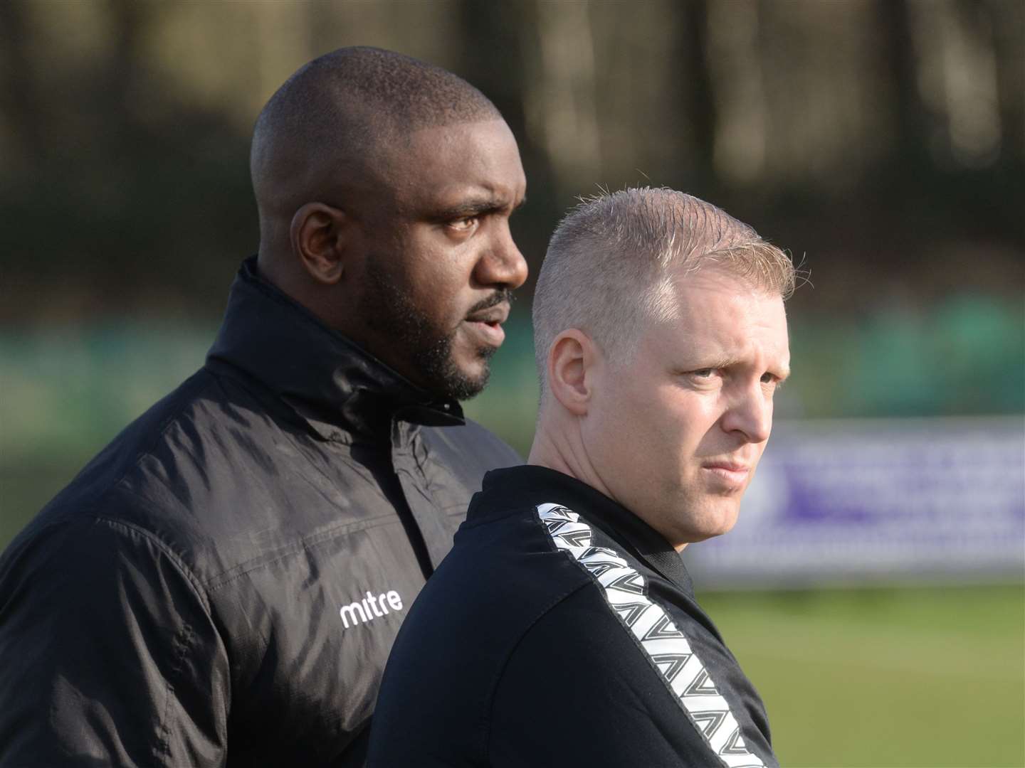 Sittingbourne manager Chris Lynch with assistant boss Nathan Elder Picture: Chris Davey