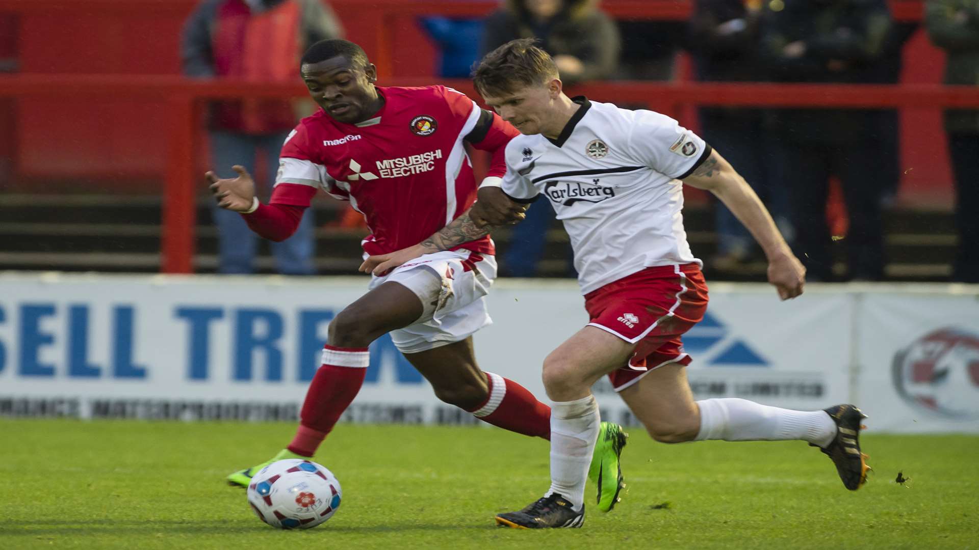 Anthony Cook went close to scoring for Ebbsfleet against Truro Picture: Andy Payton