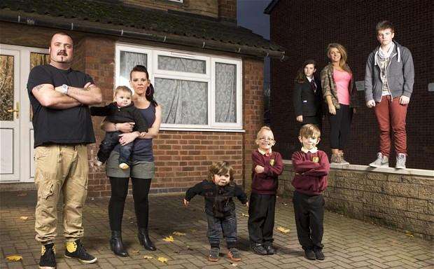 A family featured in the Channel 4 show Skint. Copyright Murdo MacLeod/Channel 4