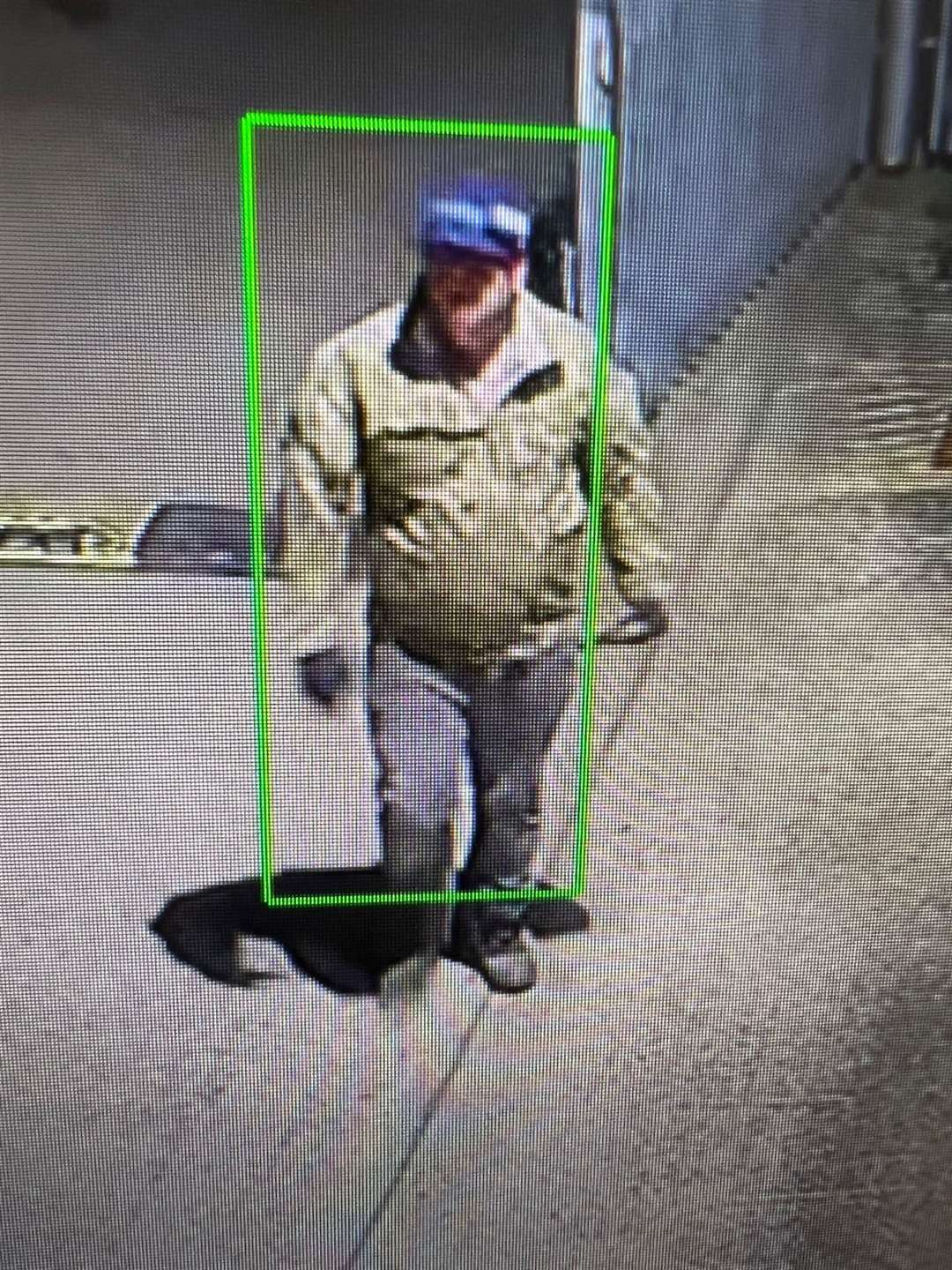One of the thieves caught on security camera breaking into CDDL Recycling's compound off New Road, Sheerness