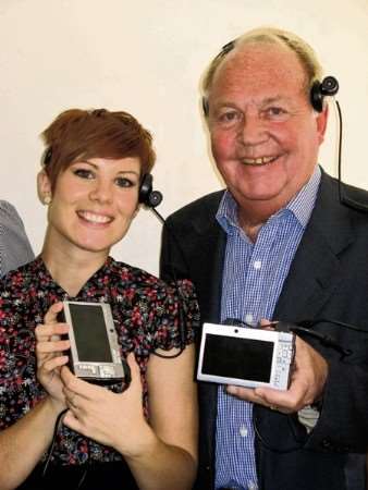 In the picture - Tiffany Hall, Thanet community safety officer, and Frank Thorley, founder of the Thorley Taverns pub chain, show off the new headcams last year. Picture: Martin Jefferies