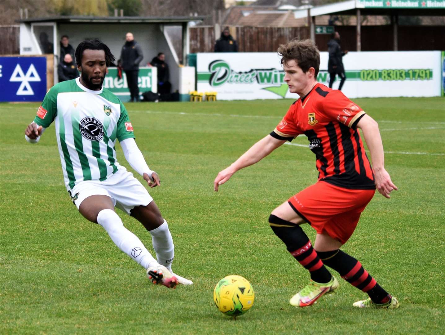 Sittingbourne winger Tyler Anderson in action at VCD Picture: Ken Medwyn