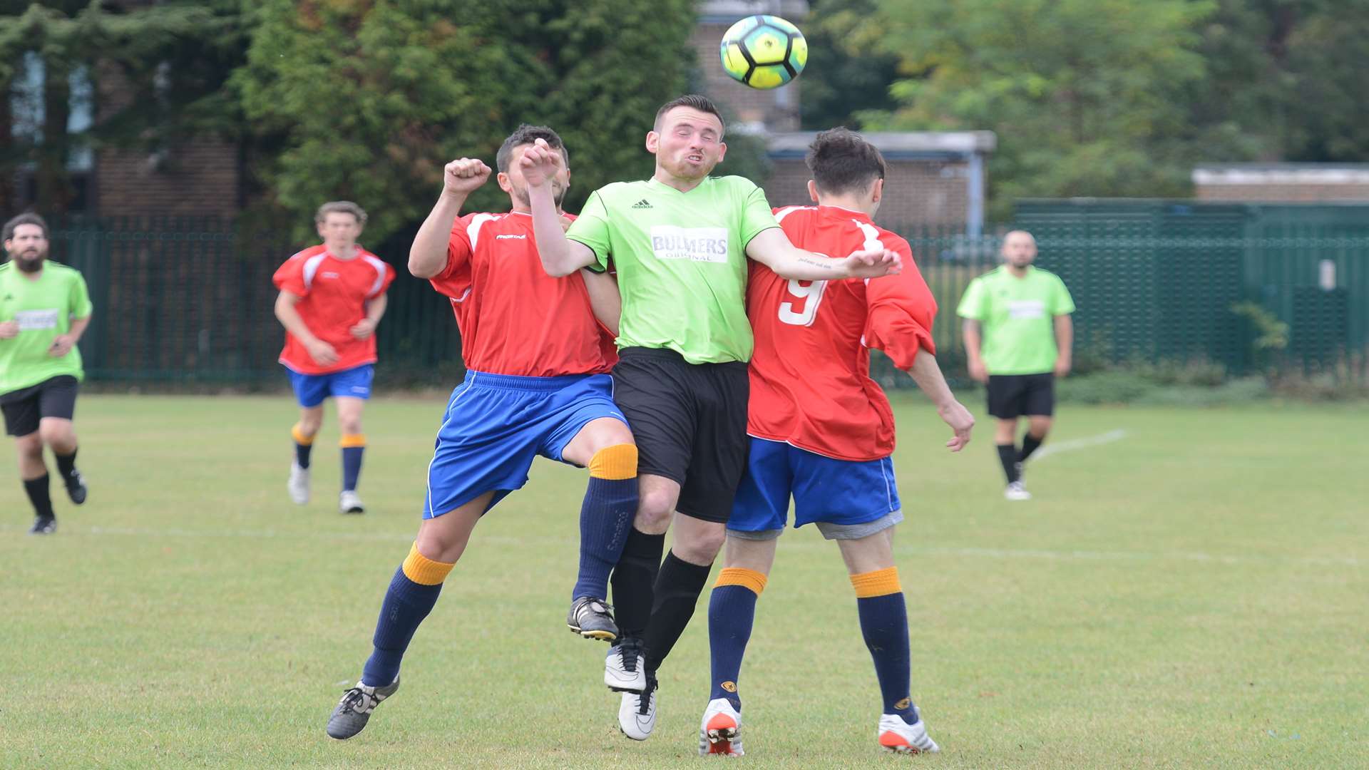 Kedan in action against Ham Hill (green) in October. Picture: Gary Browne.