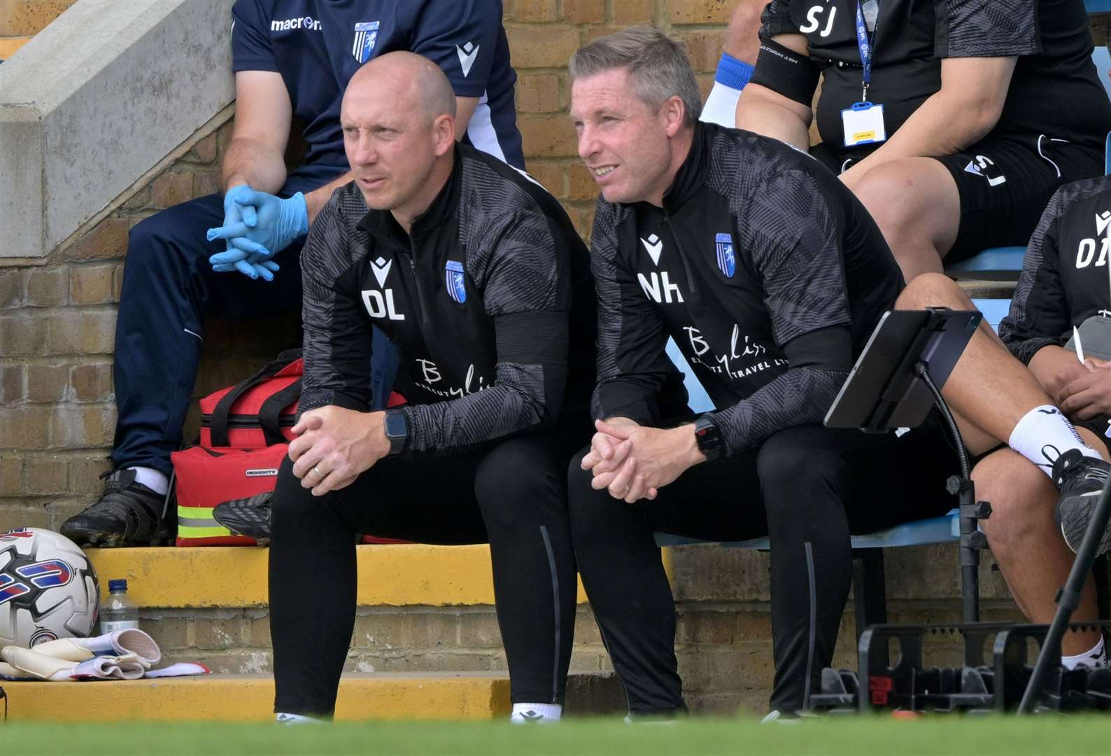 Assistant David Livermore and manager Neil Harris Gillingham are ready to go again Picture: Keith Gillard