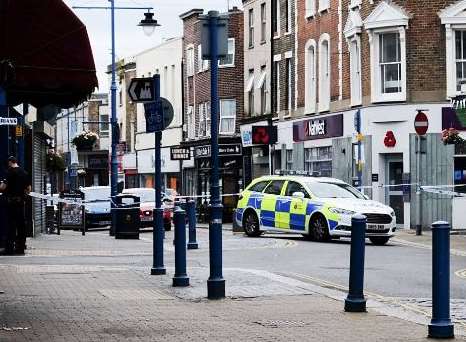 Police at the scene. Picture: James McKenzie Photography.