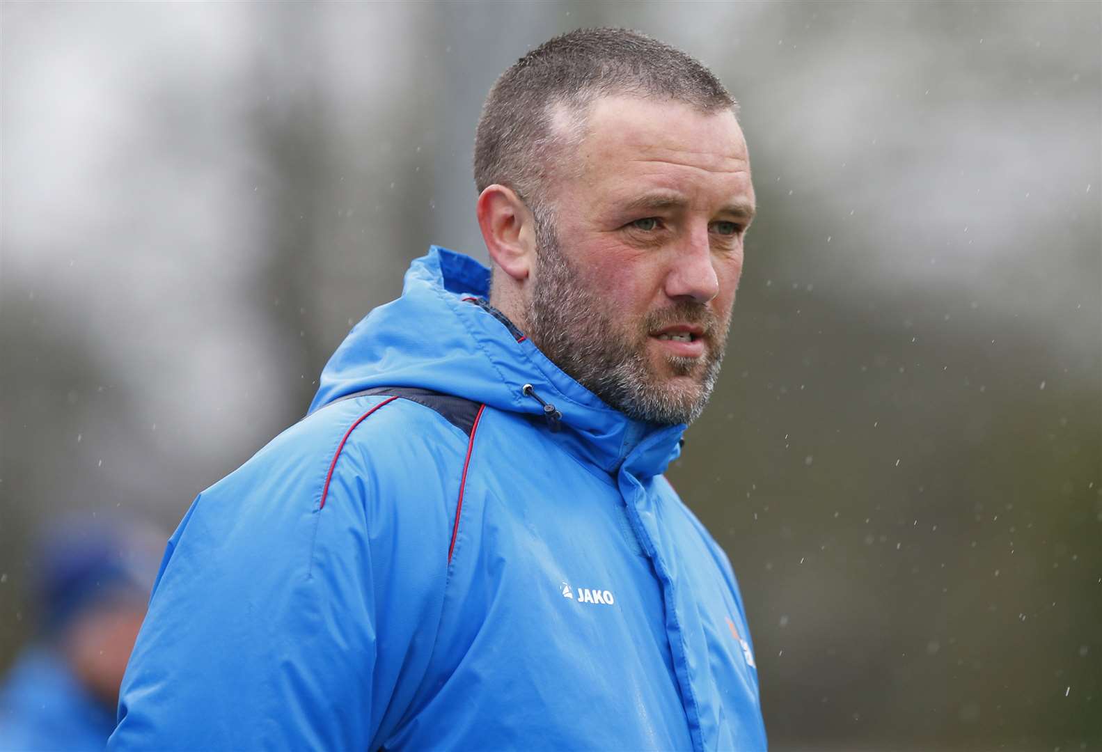 Maidstone United manager Jay Saunders watches on against Hartlepool Picture: Andy Jones
