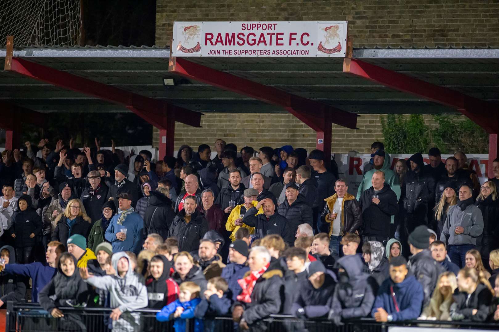 Ramsgate fans get behind their team at Southwood. Picture: Ian Scammell