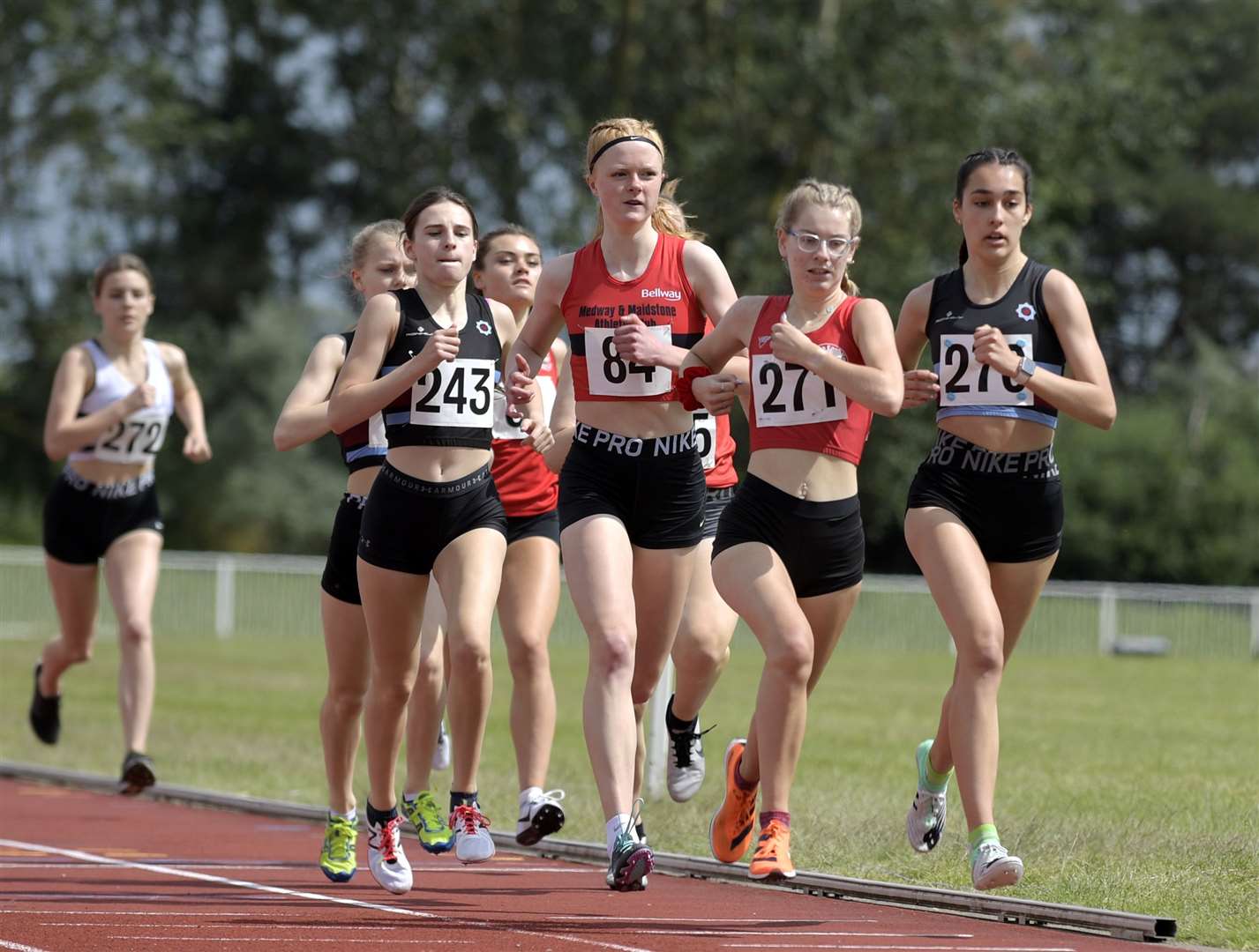 Action from the 1500m races at Ashford Picture: Barry Goodwin