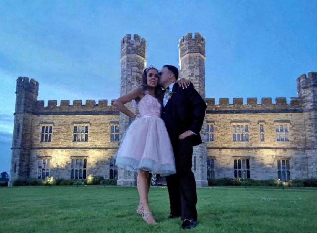 The couple spent £10,000 to get married at Leeds Castle. Picture: Steve Ayres
