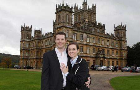 Andy Chapman and Emma Harris at Highclere Castle