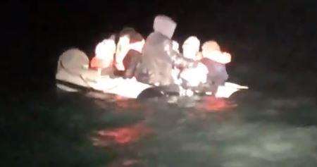Migrants being rescued in the English Channel. Picture: ITV
